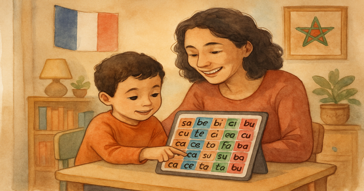 Couverture : Tableau de syllabes interactif CP : comment l'utiliser à la maison