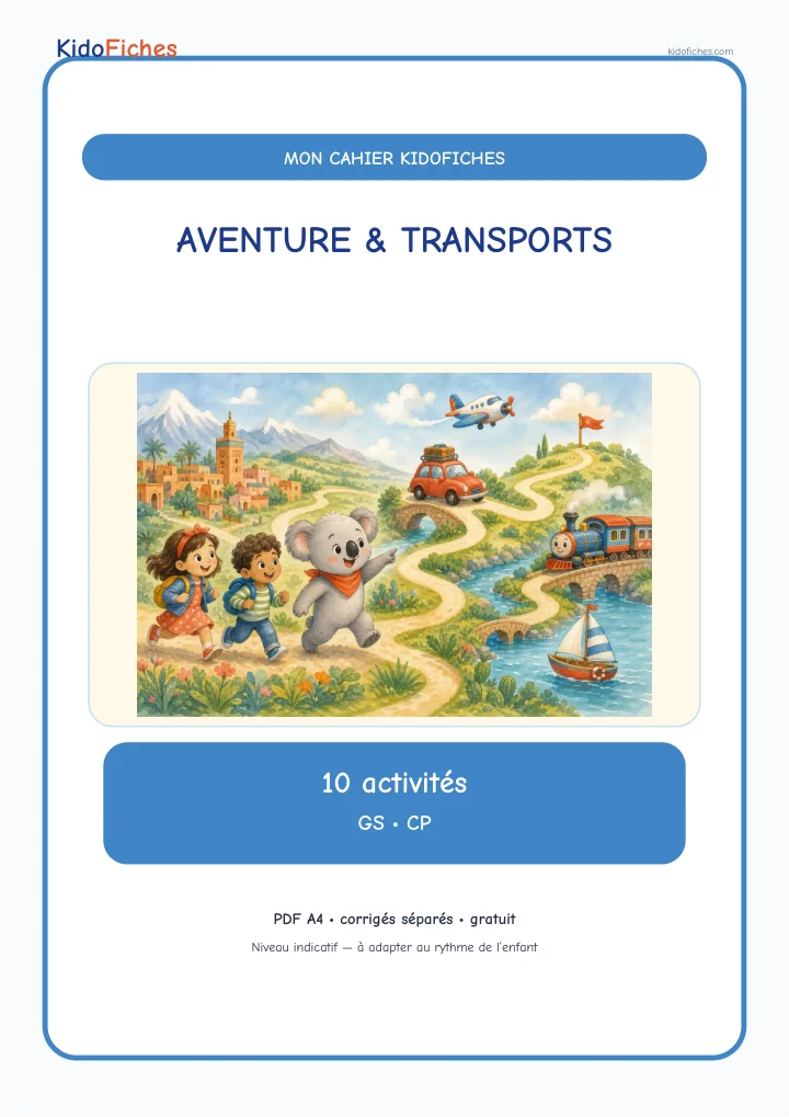 Couverture du Cahier aventure et transports