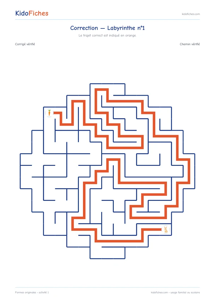 Exemple de corrigé — Formes originales
