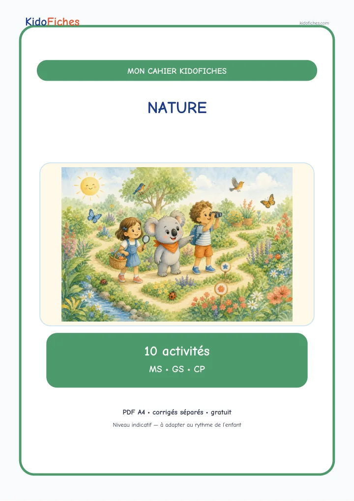 Couverture du Cahier de labyrinthes nature